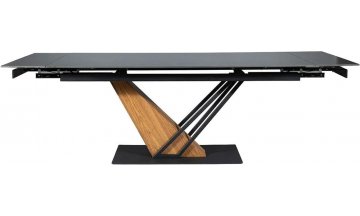 Керамический стол Занна 180 черный / пепел