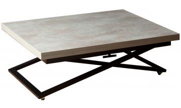Стол-трансформер Левмар Compact D31/S53 бетон / черные опоры