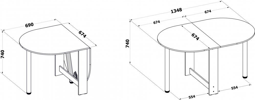 Стол-книжка СП-18 лдсп белый