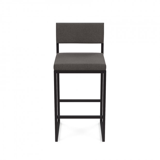 Барный стул Барнс-65 (400*400*650/900) grey lunar/grey lunar/черный