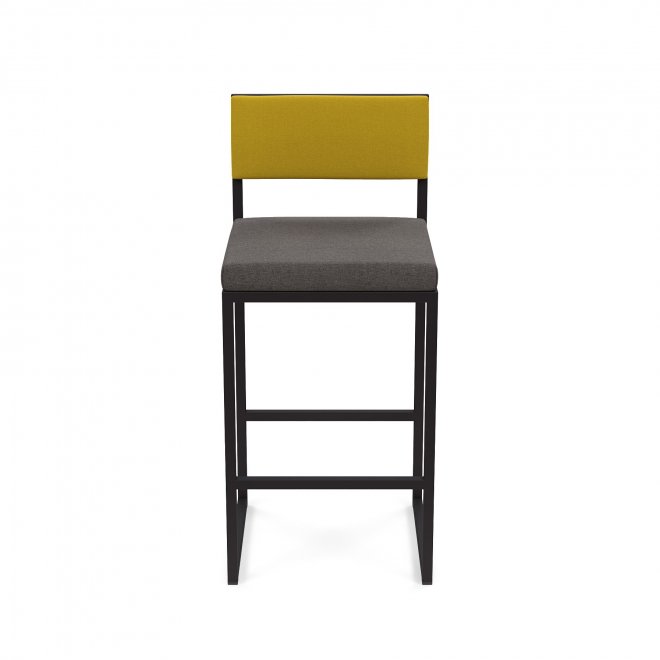 Барный стул Барнс-75 (400*400*750/1000) grey lunar/ricco/черный