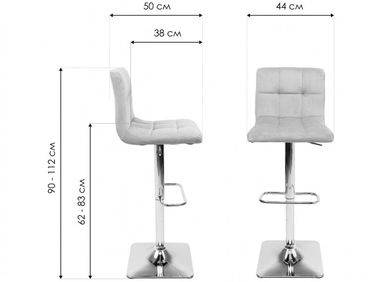 Барный стул Amazon велюр бежевый