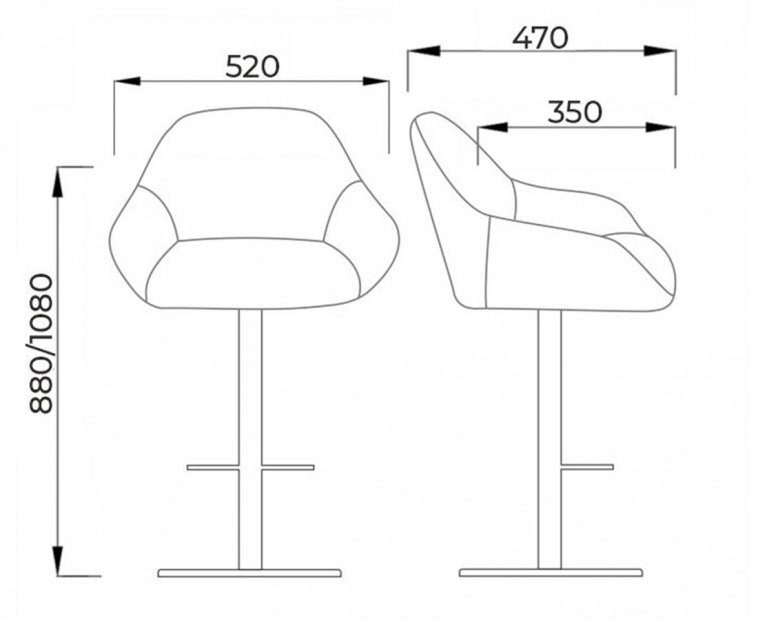 Барный стул Lisbon велюр зеленый