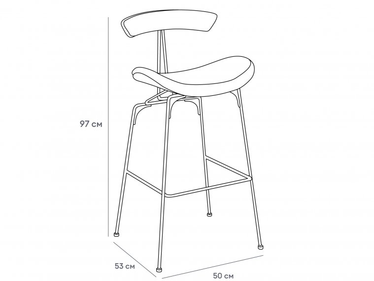Барный стул Bonni коричневый / черный