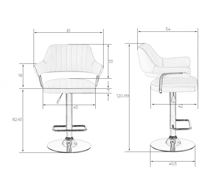 Барный стул Charly Black черный твид
