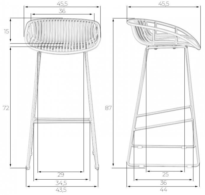 Барный стул Frank черный