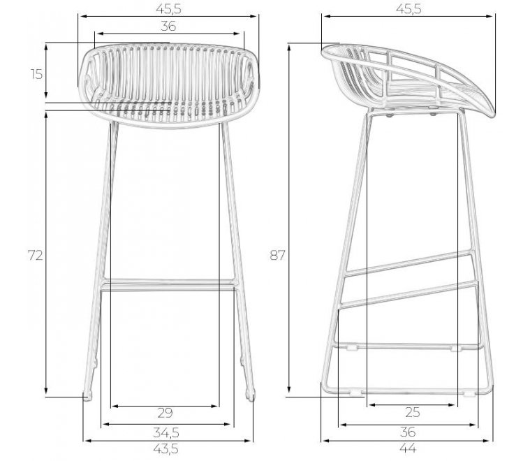 Барный стул Frank темно-серый