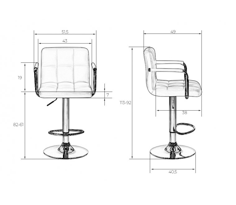 Барный стул Kruger Arm Black зеленый / черный