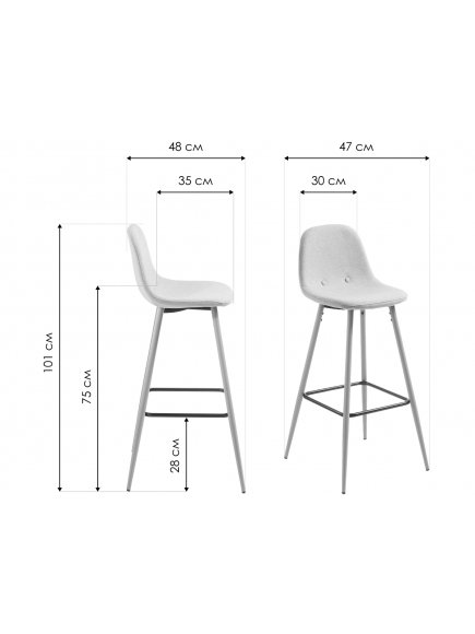 Барный стул Nilson темно-синий