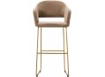Барный стул Oscar Diag beige / линк золото