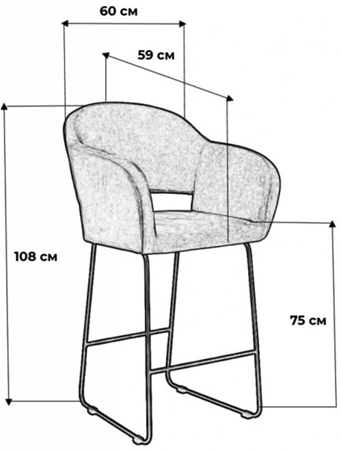 Барный стул Oscar тёмно-зеленый / золото линк