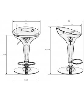 Барный стул Bomba Black