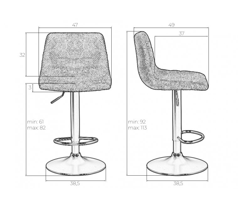 Барный стул Travis какао / черный
