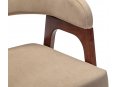 Полубарный стул Baxter beige / темный орех