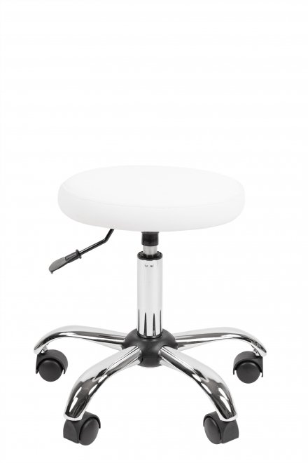 Полубарный стул Chairman 001 экопремиум белый хром