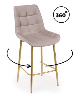 Стул барный Челси 360 латте (zd 290) / золотой np