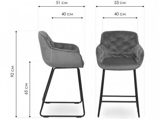 Полубарный стул D12 бархат dark beige vic 3 / golden