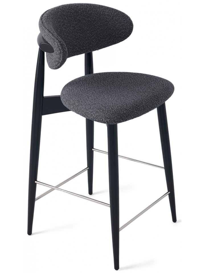 Полубарный стул Илорин букле графит / бук черный