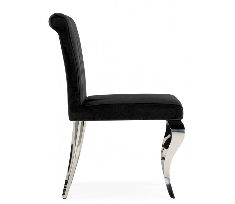 Стул на металлокаркасе Joan черный / хром