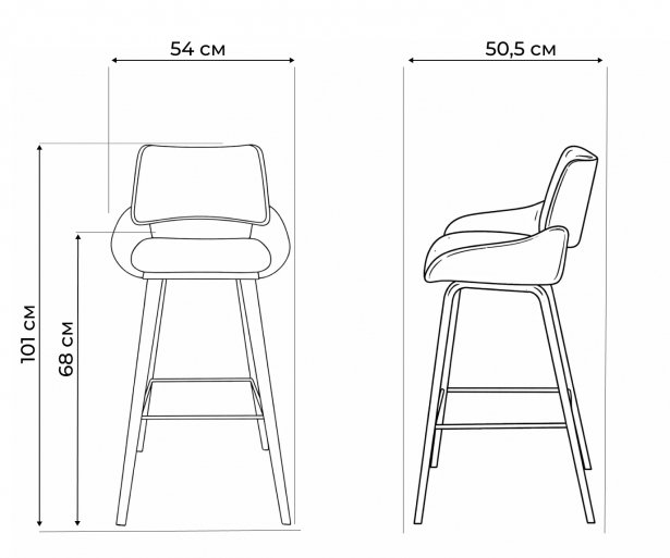 Полубарный стул JY3174X-1109-4 бежевый / черный
