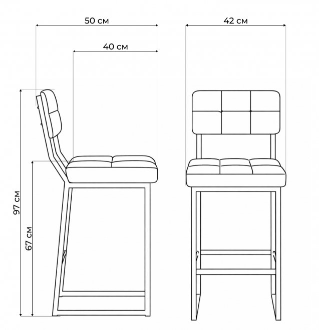 Полубарный стул Ларс selfie grey / черный