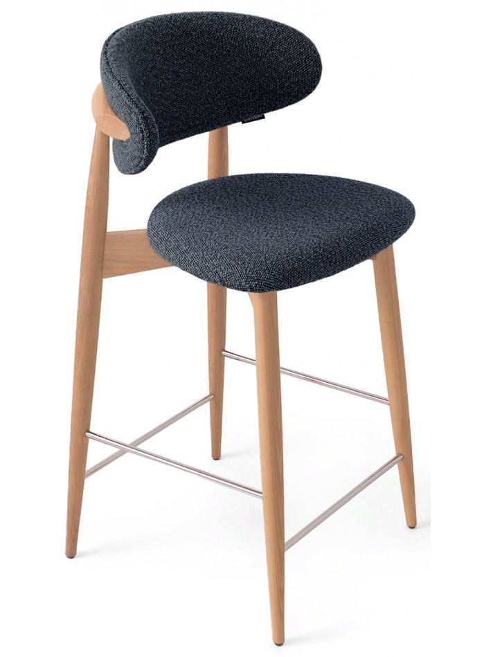 Полубарный стул Lucas темно-серый / орех