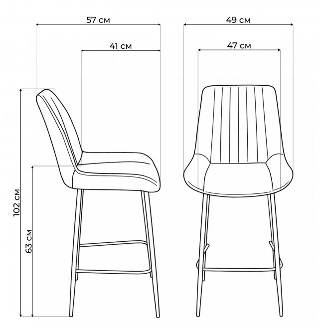 Полубарный стул Седа латте (zd 290) / золотой