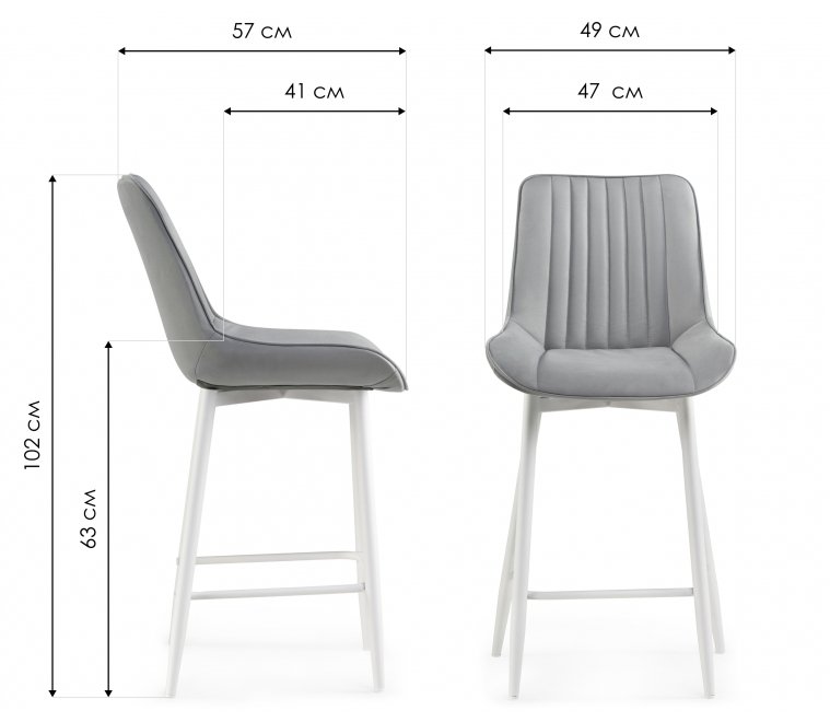 Полубарный стул Седа К зеленый / черный