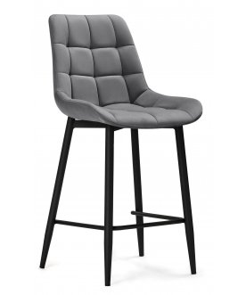 Полубарный стул Челси темно-серый велюр (velutto 32)