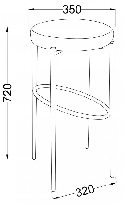 Полубарный стул SВ-14 серый