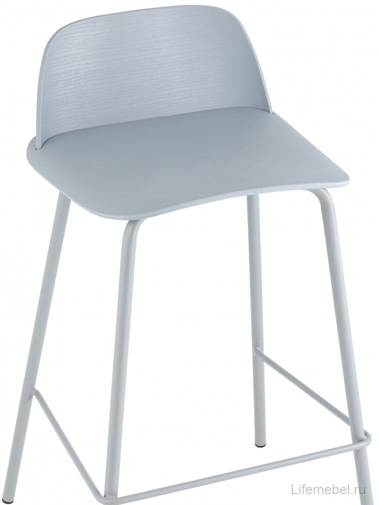 Полубарный стул Туман серо-голубой