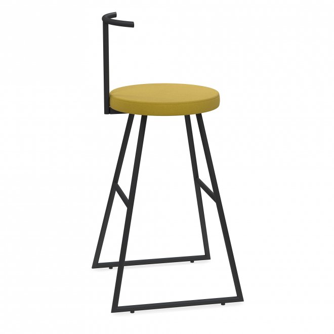 Барный стул Сканди-65 софт (430*430*650/900) ткань ricco/черный