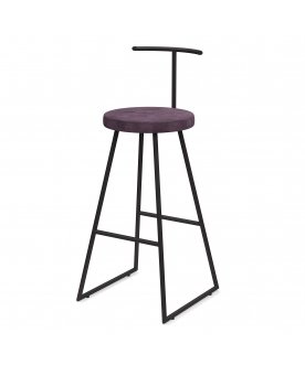 Барный стул Сканди-75 софт ткань velur grey/черный