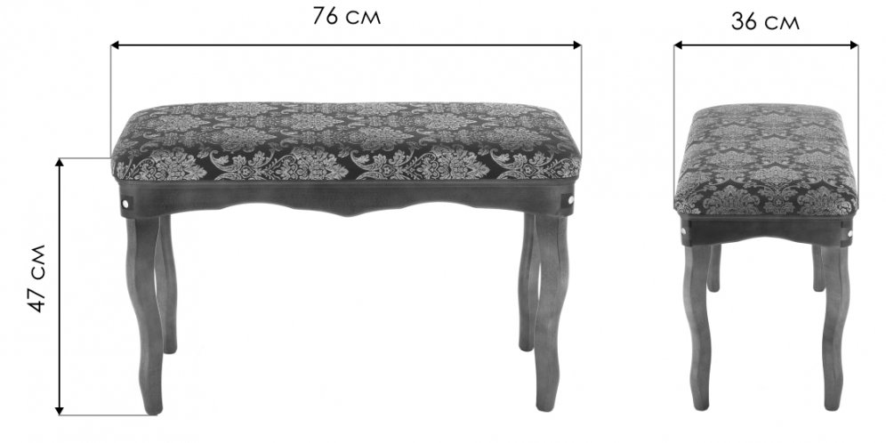 Банкетка Амадео орех / бежевый