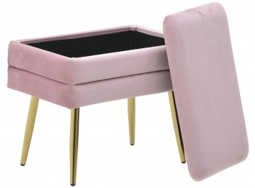 Банкетка Jean розовая / золотая