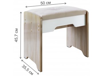 Банкетка Данк ПФ-029 ясень шимо светлый / глянцевый белый