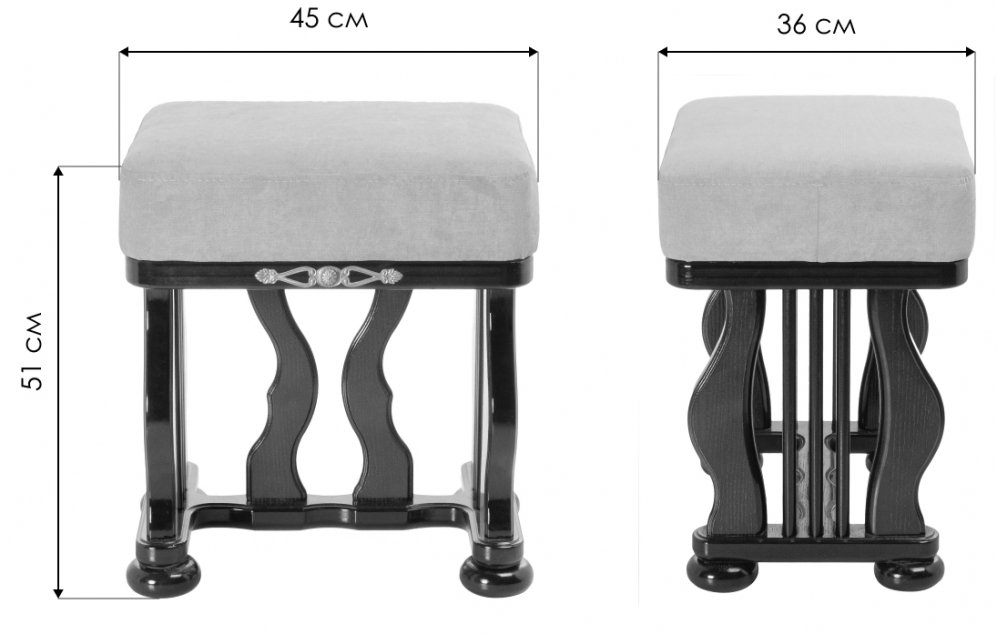 Банкетка Джульетта орех / обивка кремовая