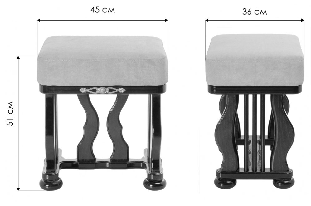 Банкетка Джульетта орех / обивка кремовая