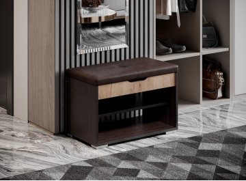 Банкетка ЭВА БК-002 венге / дуб крафт золотой