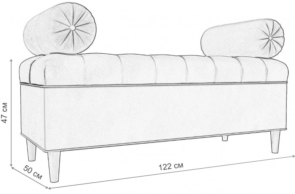 Банкетка Ниагара коричневая / бежевая