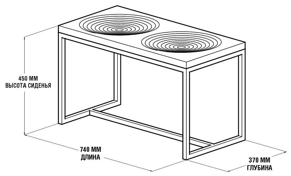 Банкетка Fullmoon синий