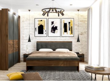 Банкетка Глазго 1400 таксония / пегас грей / венге