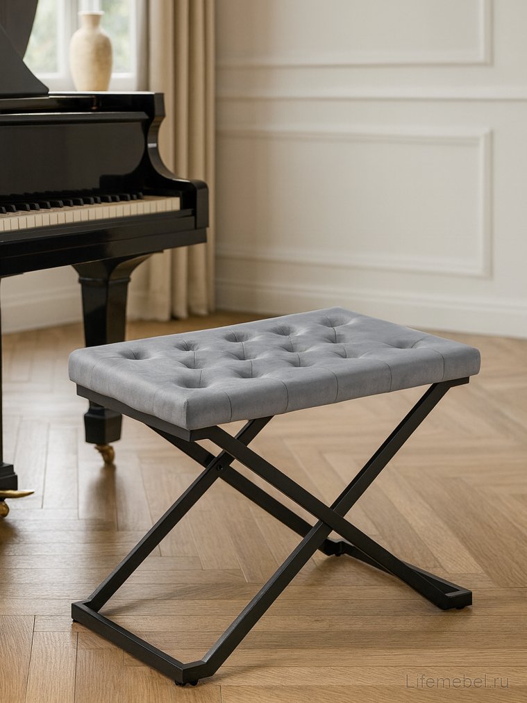 Табурет German dark grey / black