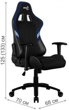 Компьютерное кресло Aerocool Aero 1 Alpha black / blue