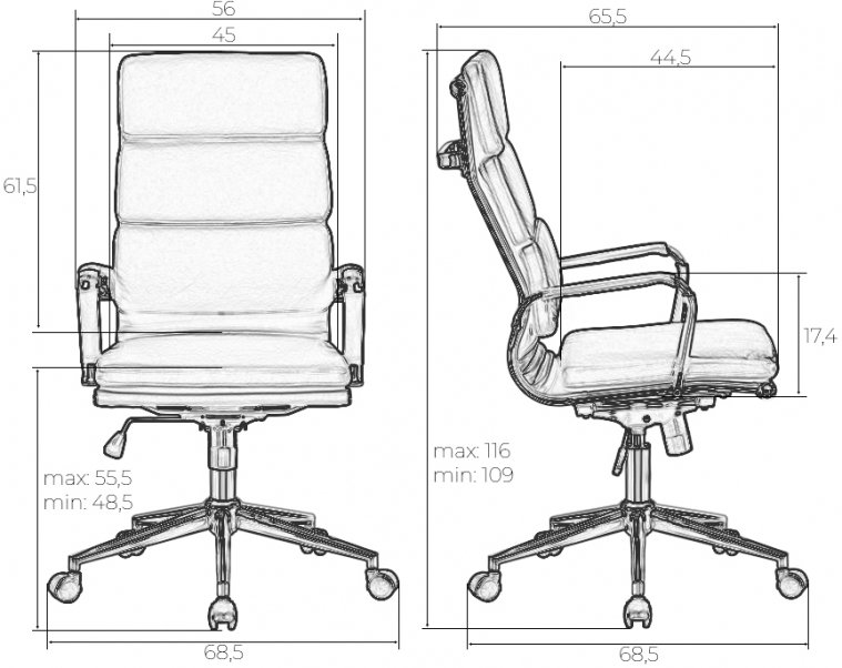 Компьютерное кресло Arnold черное / хром