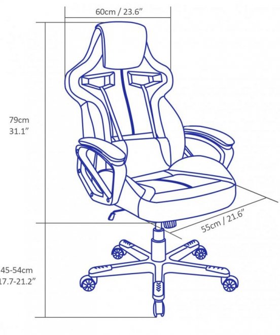 Компьютерное кресло Arozzi Milano blue