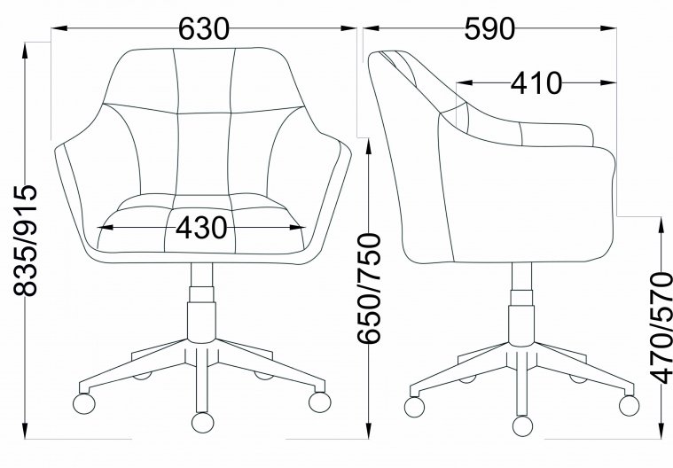 Компьютерное кресло Barren винтажный серый