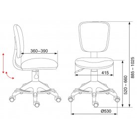 Компьютерное кресло Бюрократ CH-204-F