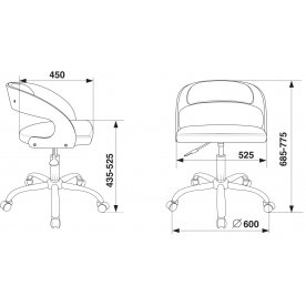 Компьютерное кресло Бюрократ CH-370SL ivory