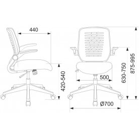 Компьютерное кресло Бюрократ CH-495 black